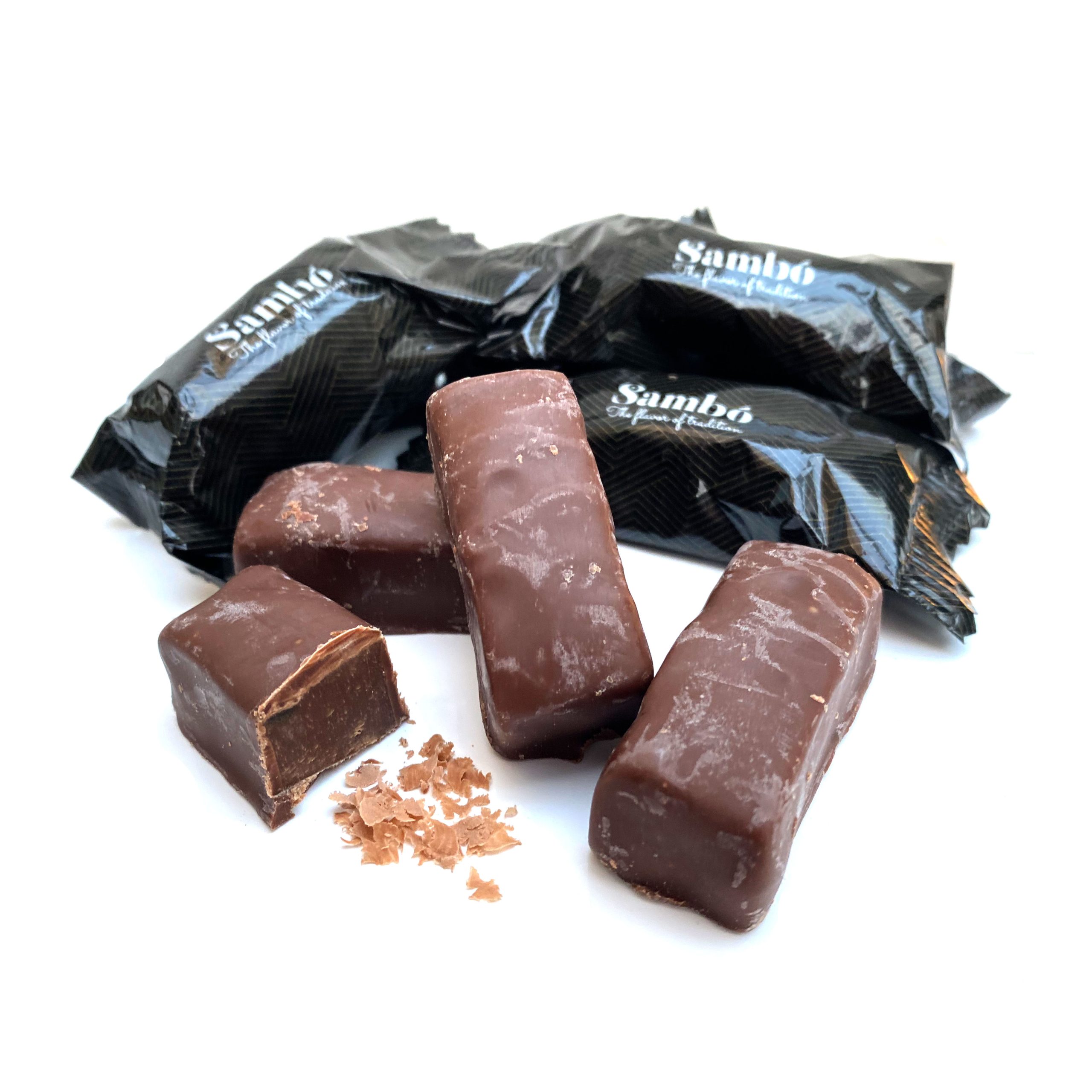 Sambó Þristur. 15 Liquorice And Chocolate Bars With Caramel Filling