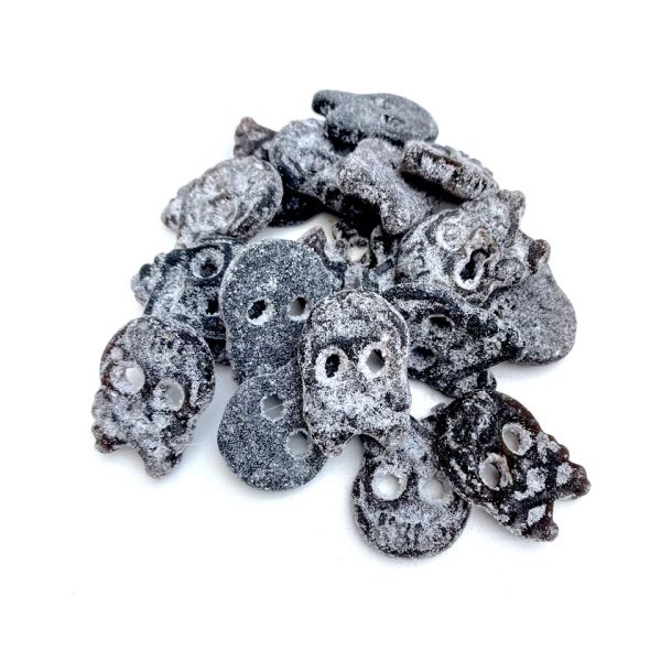 Salty liquorice skulls